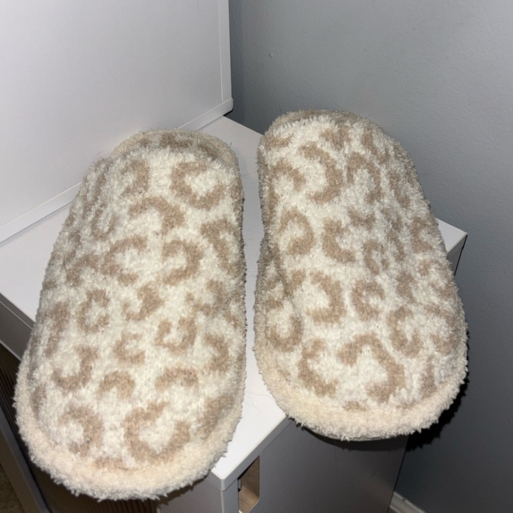 Cheetah print slippers